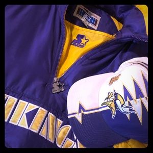 Hat and jacket Vikings combo